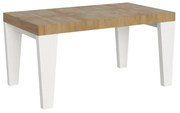 Tavolo allungabile 90x160/264 cm Spimbo Mix piano Quercia Natura - gambe Bianco Frassino