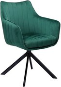 Sedia Azalia velluto verde Blu78