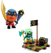 Pacchetto Arty Toys - pirata So Hipster & pirata Skull con zattera e forziere