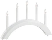 Markslöjd 705952 - Candelabro natalizio AVENTO 5xE10/3W/230V bianco