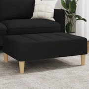 Poggiapiedi Nero 77x55x31 Cm İn Tessuto /