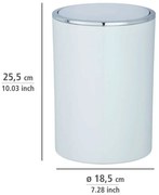 Bidone in plastica bianca 5 L Inca - Wenko
