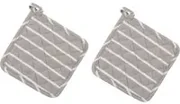 Set 2 presine 18x18 cm tinto filo righe chiare
