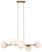 Rabalux 72249 - Lampadario a sospensione con filo KIARA 6xE27/35W/230V oro