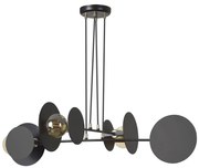 Lampadario a sospensione con filo IDEA 4xE27/15W/230V nero