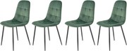 Set di 4 sedie K417 in velluto verde