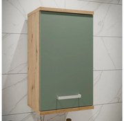 Mobile bagno sospeso VENOM verde/rovere artisan