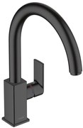 Rubinetto da cucina fisso a collo di cigno Vernis Shape nero verniciato opaco HANSGROHE