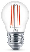 Lampadina Led a Filamento E27 G45 a sfera 4W Rosso Novaline