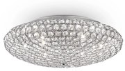 Plafoniera Contemporanea King Metallo-Cristallo Cromo 9 Luci G9 3W 3000K