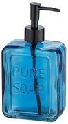 Dispenser di Sapone Wenko Pure Soap 550 ml Azzurro Vetro