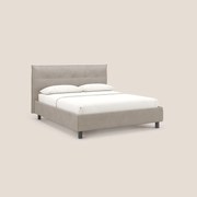 Liam letto contenitore con testata trapuntata in tessuto smacchiabile T17 beige