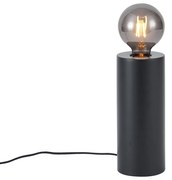 Lampada da tavolo moderna nera 24 cm - Cylinder