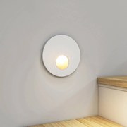 Arcchio Luci LED da incasso Vexi, Ø 7,5 cm, bianco, alluminio, CCT Vexi Arcchio, dimmerabile, Bianco / Opale, Soggiorno / Sala da pranzo, Alluminio, Moderno, Faretto da incasso a parete