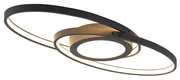 Plafoniera di design nera con LED integrato dimmerabile a 3 step - Axy