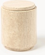 Barattolo portaoggetti in travertino Susan, alt. 14 cm