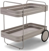 Tavolino da servizio in metallo su ruote 74x42 cm Gin &amp; Trolley – Spinder Design