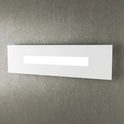 Applique Moderna Rettangolare Wally Metallo Bianco 1 Luce 2G11 56Cm