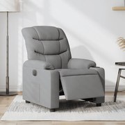 Poltrona elettrica reclinabile grigio chiaro in tessuto