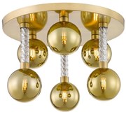 Zuma Line C0583-06D-2GHF - Lampadario a plafone MIDA 6xG9/6W/230V ottone