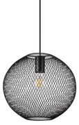 Lampadario A Sospensione Moderno Net Metallo Nero 1 Luce E27 42W Ip20