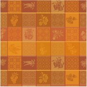 Tovaglia rotonda in cotone con rivestimento acrilico in jacquard Mille Tutti Frutti