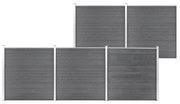 Pannello Di Recinzione İn Wpc 872x186 Cm Grigio /
