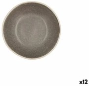 Ciotola Bidasoa Gio Ceramica Grigio 12 x 3 cm (12 Unità)