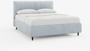 ONYX letto imbottito con vano contenitore e testiera verticale in tessuto certificato Oeko-Tex®
