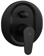 Miscelatore incasso doccia nero opaco con deviatore Lizzy