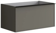 Mobile da bagno sospeso sotto lavabo L 80 x H 40 x P 45.5 cm grigio laccato opaco, 1 cassetto Pixel frame