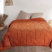 Copriletto arancio in poliestere 260 cm