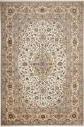 Kashan Tappeto 310x210 Beige (Iran) Annodato A Mano