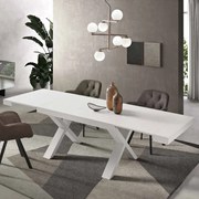 Tavolo allungabile a 260 cm con struttura in laminato PARIDE BIANCO FRASSINO