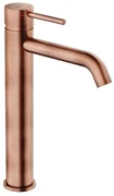 Rubinetto per lavabo TAYRONA rame spazzolato satinato HUBER H 28.7 cm