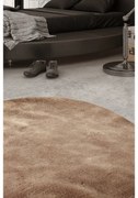 Tappeto Shaggy coccole natale beige, Ø200 cm