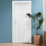 Porta tamburata battente ROUND bianco L 90 x H 210 cm reversibile