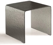 Tavolino salotto in vetro temperato effetto martellato fumč PLINIO