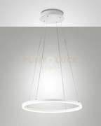 Leo sospensione bianca a led 36w 3000k 3780lm d.60cm dimmerabile dali