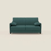 Primula divano letto con materasso alto 18 cm - braccioli mobili e tessuto smacchiabile T05 verde