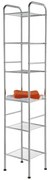 Scaffale portaoggetti a 6 ripiani H 170 cm design moderno in acciaio cromo