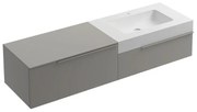 Mobile sottolavabo e lavabo Gravel ghiaia L 170 x H 36 x P 51 cm