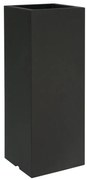 Vaso per piante e fiori KUBE EURO3PLAST in polietilene nero H 70 cm L 25 x P 25 cm
