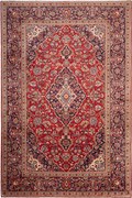 Kashan Tappeto persiano 300 x 200 Rosso (Iran) Annodato A Mano