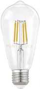 Gla254c- lampadina attacco e27 d.6,4cm 2700k 1055lm 8w in vetro tra...