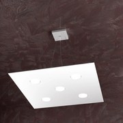 Sospensione Moderna Area Metallo Bianco Metallo 5 Luci Gx53