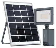Proiettore solare Yonkers nero IP54 2000 Lumen ad intensità regolabile INSPIRE