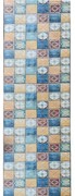 Passatoia Cucina Antiscivolo "Kuki Mattonelle Soft" – Stile Mediterraneo – Altezza 50 cm – Taglio