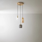 Lampadario Contemporaneo Coro 3 Pendenti E14