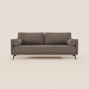 Basalto Divano lineare 2 o 3 posti con seduta unica e base in metallo in tessuto smacchiabile T31